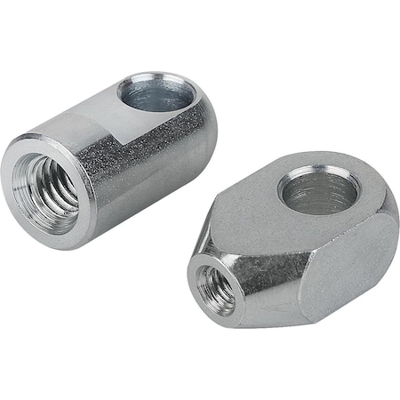 Kipp Rod End, Stainless Steel, Bright, M5 Thrd Sz, 8 mm Thrd Lg, 21 mm Overall Lg K0127.05061161
